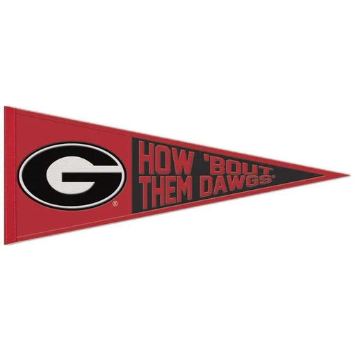 Georgia Bulldogs Slogan Wool Pennant 13X32 in.