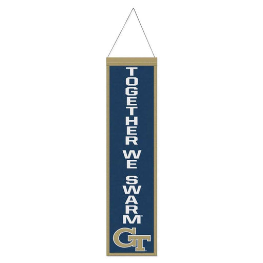 Georgia Tech Yellow Jackets Wool Banner 8X32 in.