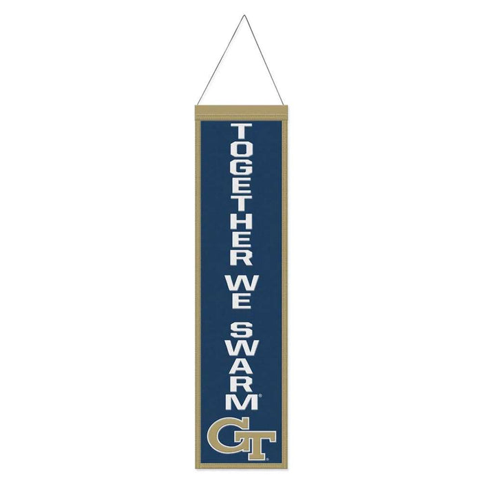 Georgia Tech Yellow Jackets Wool Banner 8X32 in.