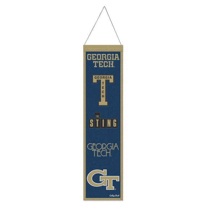 Georgia Tech Yellow Jackets Wool Banner 8X32 in.