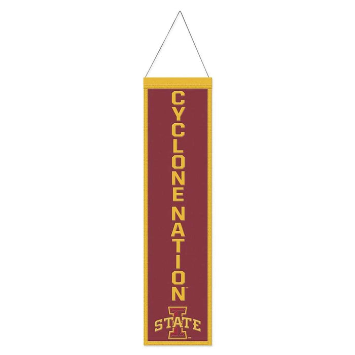 Iowa State Cyclones Wool Banner 8X32 in.