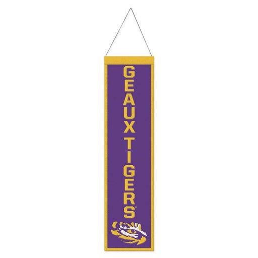LSU Tigers Wool Banner 8X32 in.