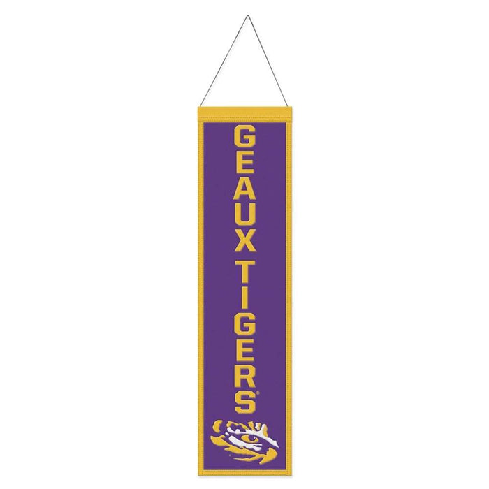 LSU Tigers Wool Banner 8X32 in.