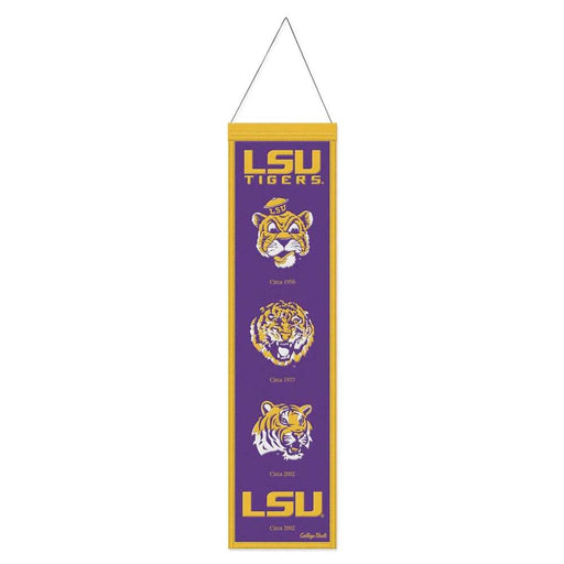 LSU Tigers Wool Banner 8X32 in.