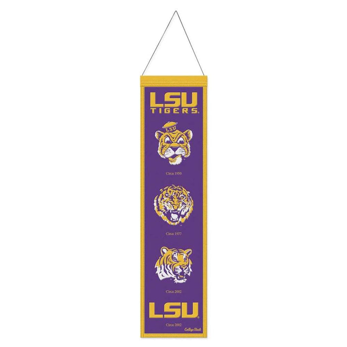 LSU Tigers Wool Banner 8X32 in.