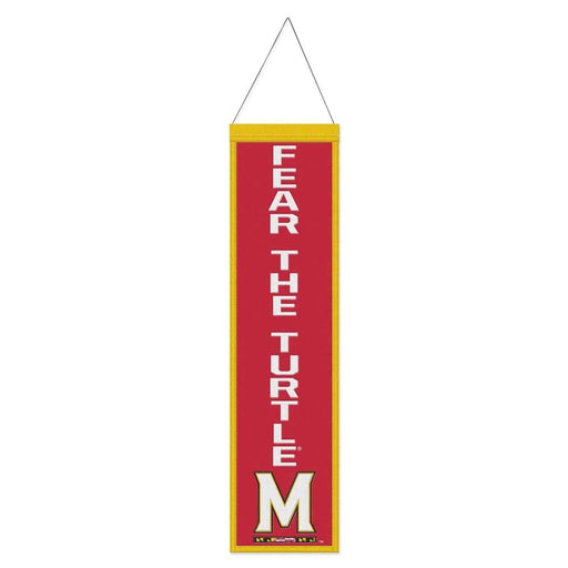 Maryland Terrapins Wool Banner 8X32 in.