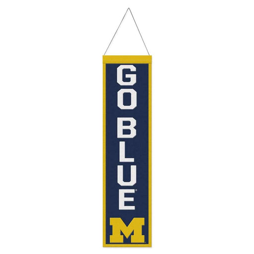 Michigan Wolverines Wool Banner 8X32 in.