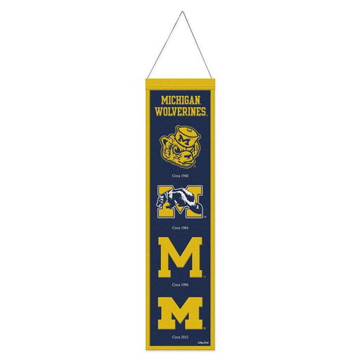 Michigan Wolverines Wool Banner 8X32 in.