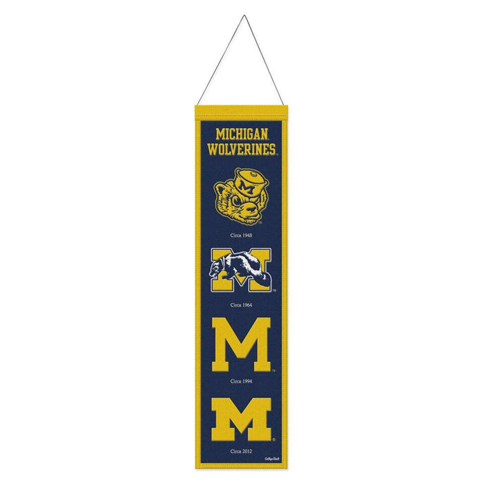 Michigan Wolverines Wool Banner 8X32 in.