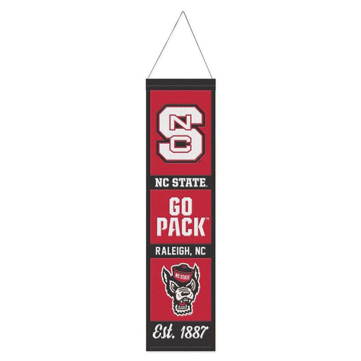 North Carolina State Wolfpack Wool Banner 8X32 in.