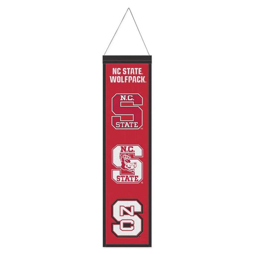 North Carolina State Wolfpack Wool Banner 8X32 in.