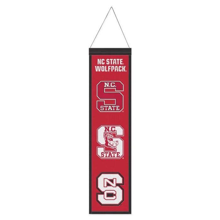 North Carolina State Wolfpack Wool Banner 8X32 in.