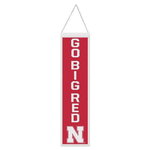 Nebraska Corn Huskers Wool Banner 8X32 in.