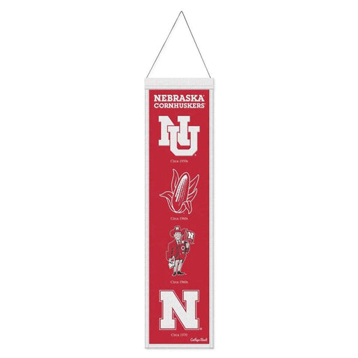 Nebraska Corn Huskers Wool Banner 8X32 in.
