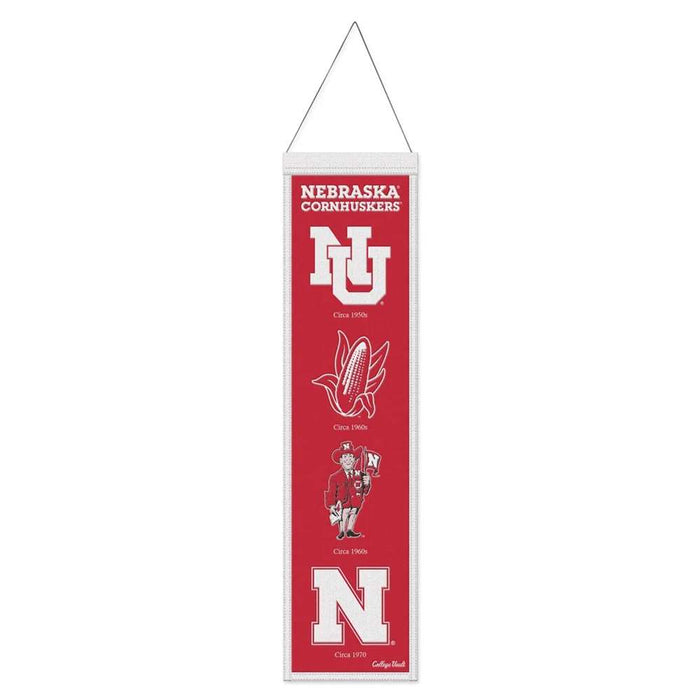 Nebraska Corn Huskers Wool Banner 8X32 in.