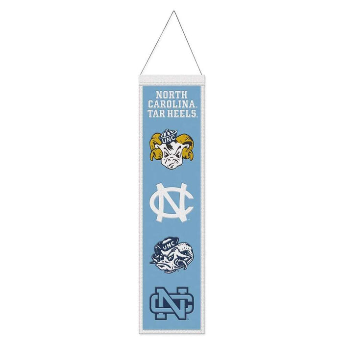 North Carolina Tar Heels Wool Banner 8X32 in.