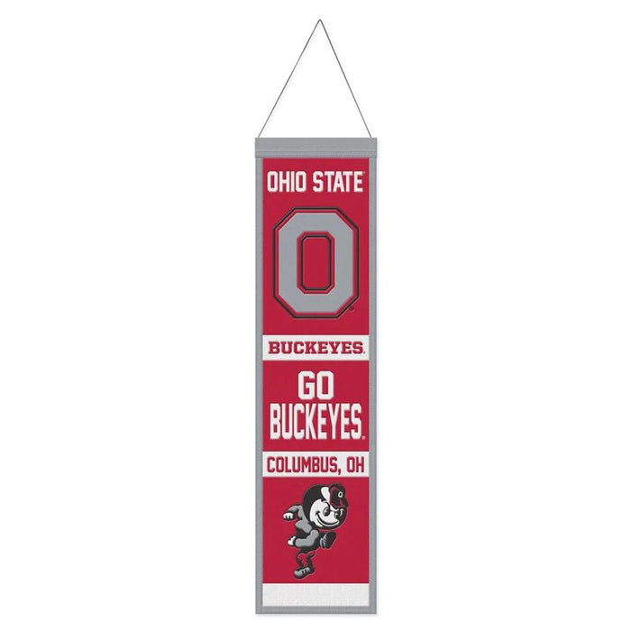 Ohio State Buckeyes Wool Banner 8X32 in.