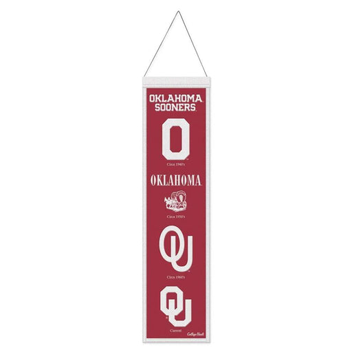 Oklahoma Sooners Wool Banner 8X32 in.