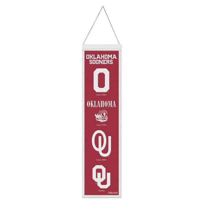 Oklahoma Sooners Wool Banner 8X32 in.