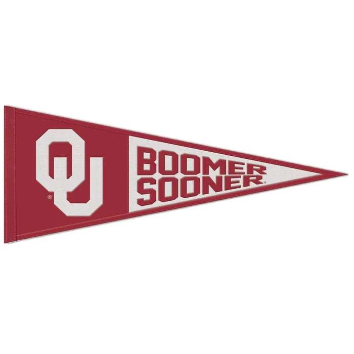 Oklahoma Sooners Wool Pennant 13X32 in.