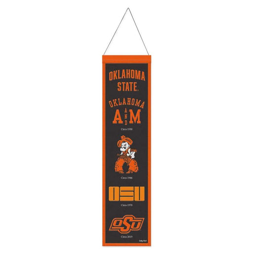 Oklahoma State Cowboys Wool Banner 8X32 in.