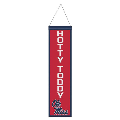 Mississippi Ole Miss Rebels Wool Banner 8X32 in.