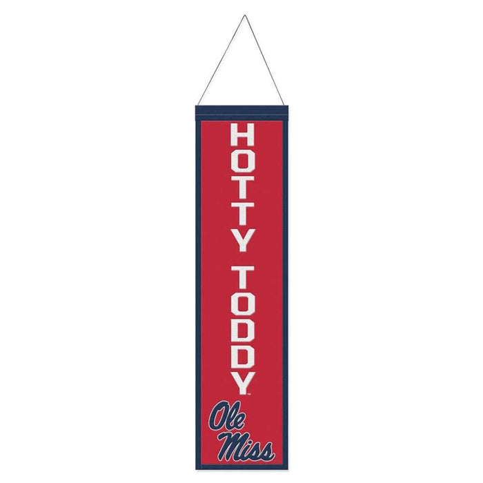 Mississippi Ole Miss Rebels Wool Banner 8X32 in.