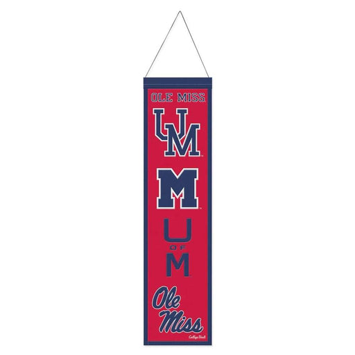 Mississippi Ole Miss Rebels Wool Banner 8X32 in.