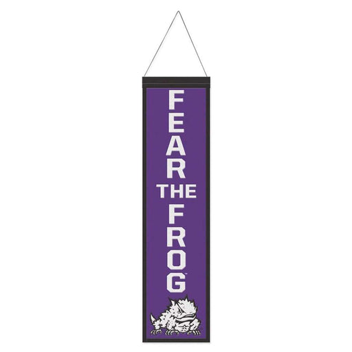 TCU Horned Frogs Wool Banner 8X32 in.