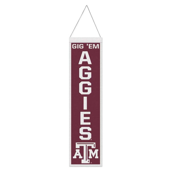 Texas A&M Aggies Wool Banner 8X32 in.