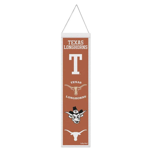 Texas Longhorns Wool Banner 8X32 in.