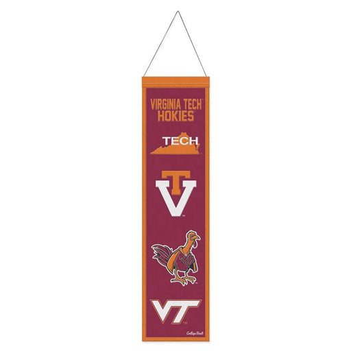 Virginia Tech Hokies Wool Banner 8X32 in.