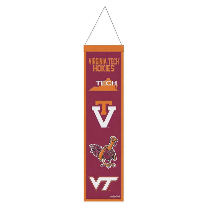Virginia Tech Hokies Wool Banner 8X32 in.