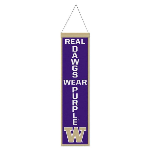 Washington Huskies Wool Banner 8X32 in.