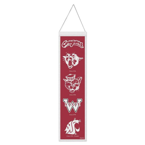 Washington State Cougars Wool Banner 8X32 in.