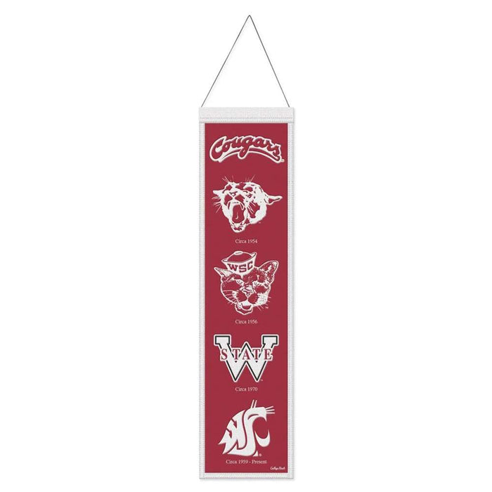 Washington State Cougars Wool Banner 8X32 in.