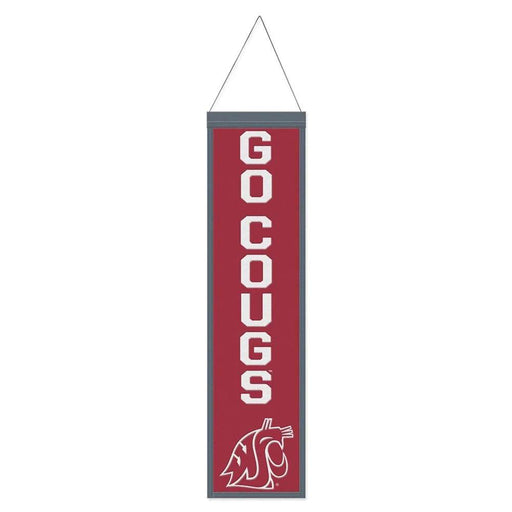Washington State Cougars Wool Banner 8X32 in.