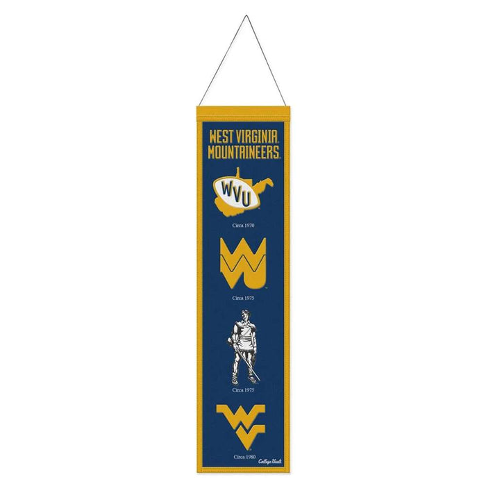 West Virginia Mountaineers Wool Banner 8X32 in.