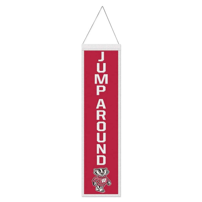 Wisconsin Badgers Wool Banner 8X32 in.