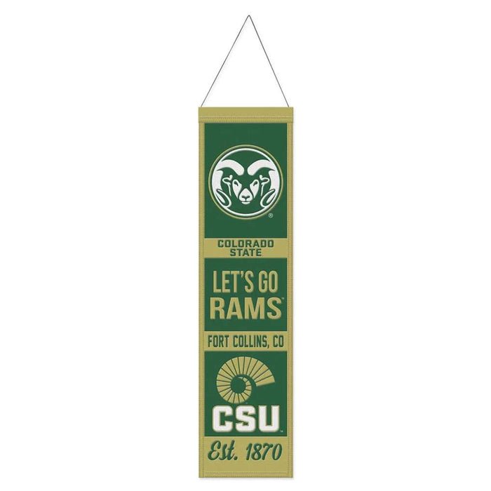 Colorado State Rams Wool Banner 8X32 in.