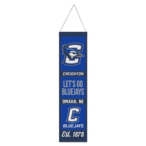 Creighton Blue Jays Wool Banner 8X32 in.