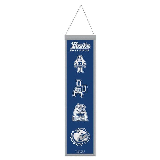 Drake Bulldogs Wool Banner 8X32 in.