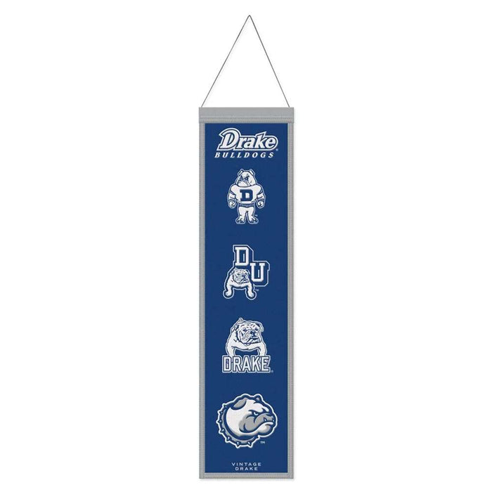 Drake Bulldogs Wool Banner 8X32 in.
