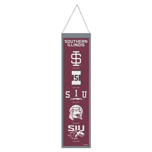 Southern Illinois Salukis Wool Banner 8X32 in.