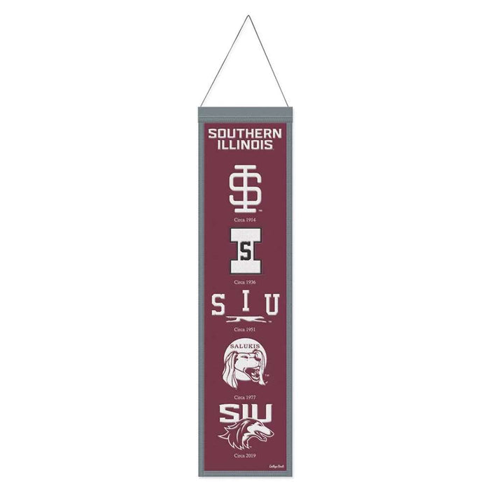 Southern Illinois Salukis Wool Banner 8X32 in.