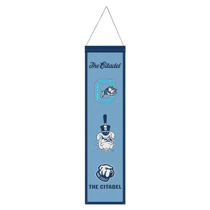 The Citadel Bulldogs Wool Banner 8X32 in.