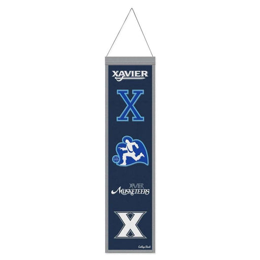 Xavier Musketeers Wool Banner 8X32 in.
