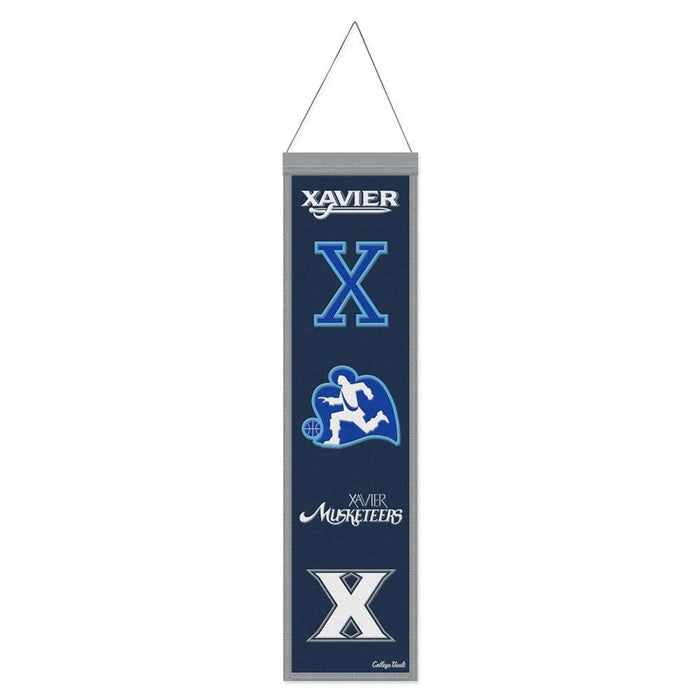 Xavier Musketeers Wool Banner 8X32 in.