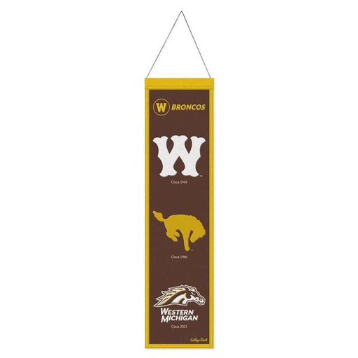 Western Michigan Broncos Wool Banner 8X32 in.