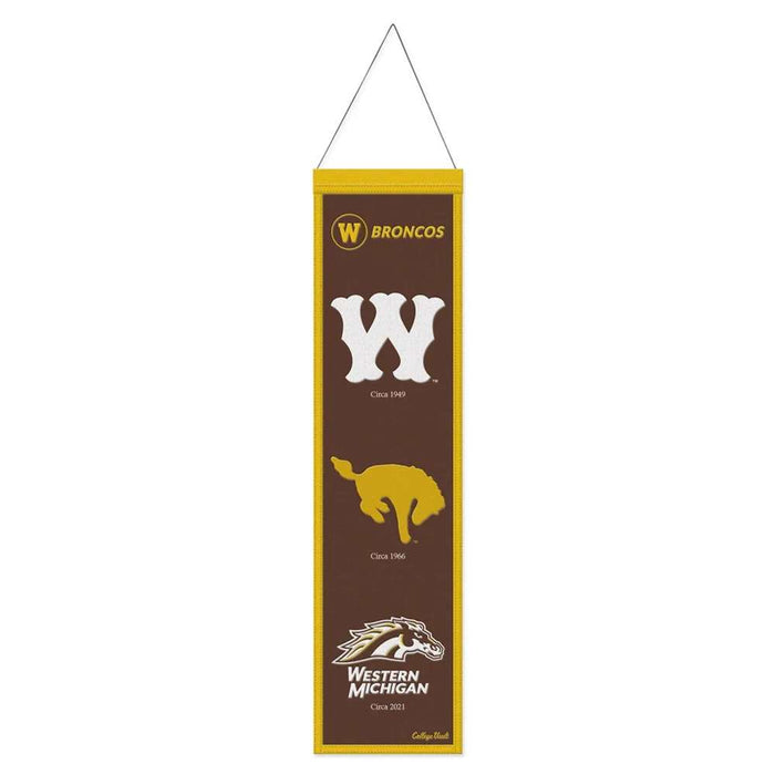 Western Michigan Broncos Wool Banner 8X32 in.